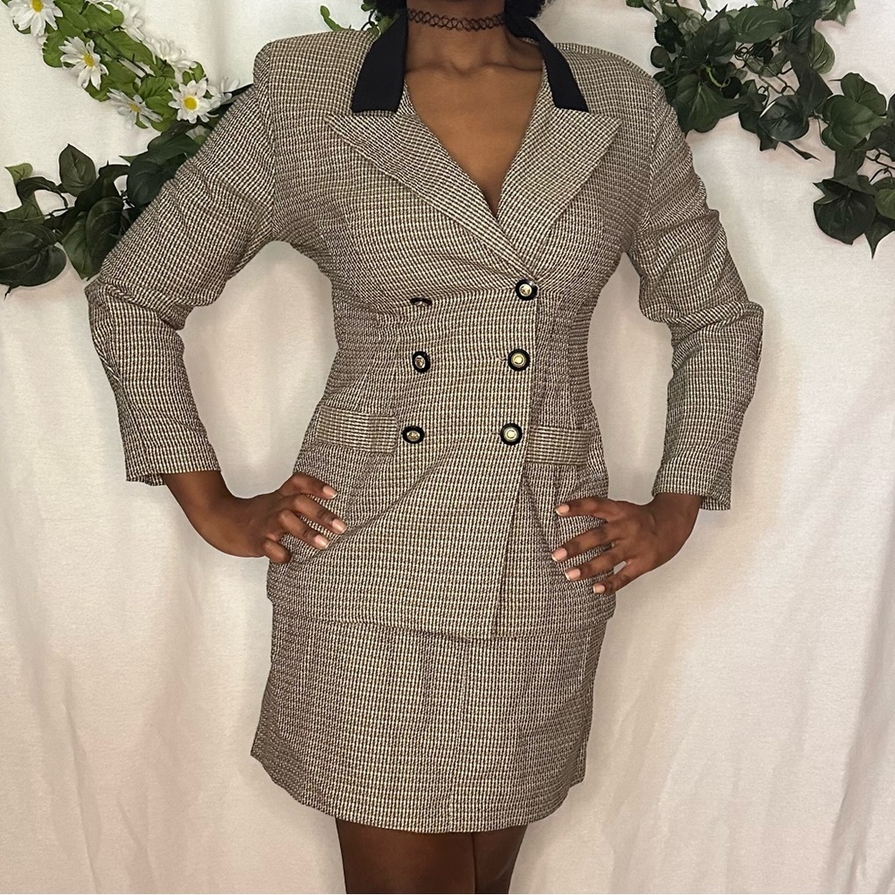 VA for Victoria Ashley vintage 80s 90s tweed skirt suit